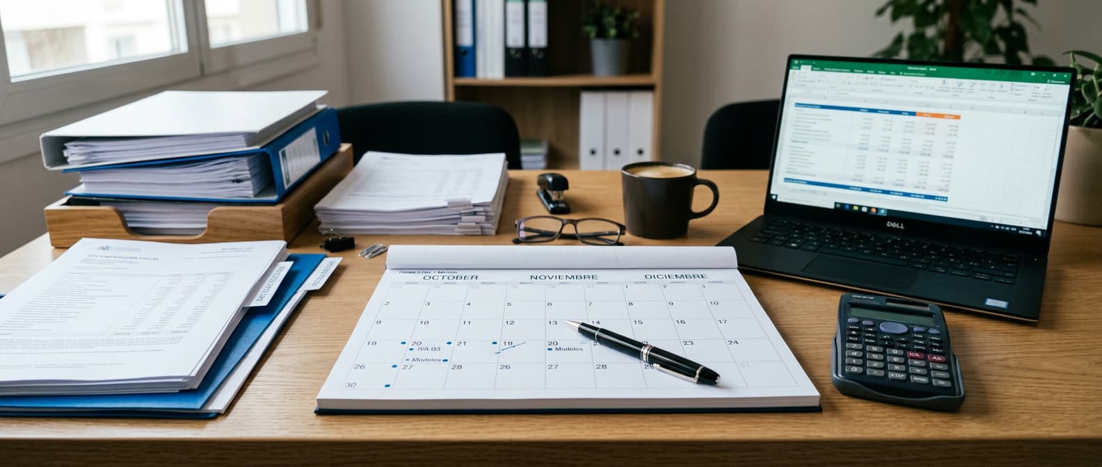 Calendario fiscal e IVA trimestral para empresas