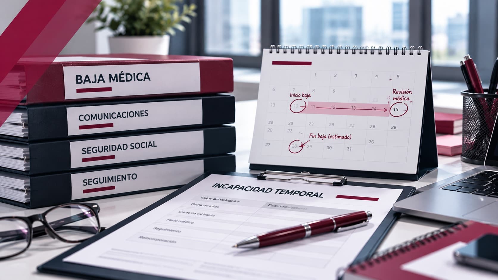 Gestión de baja médica en oficina